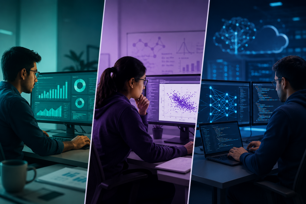 Data Analyst vs Data Scientist vs AI Engineer: What They Actually Do All Day 6 What AI People Do All Day